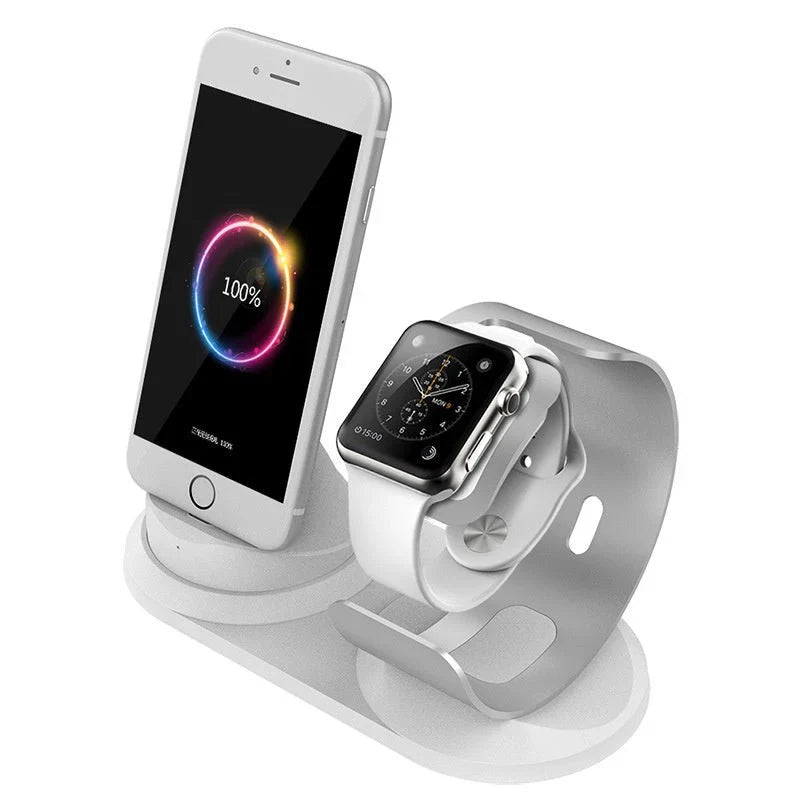 Two-in-one Aluminum Alloy Metal Charging Stand
